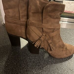 Brown Suede Ankle Boots